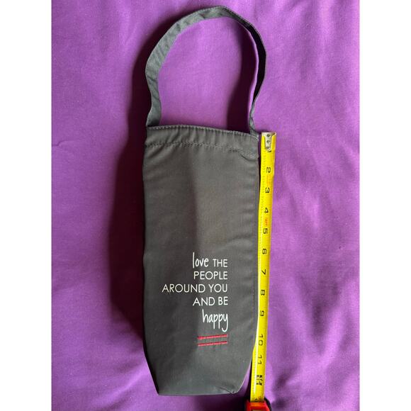 Insulated Beverage Gift Bag / Wine Tote Love the People Around You and Be Happy - Picture 5 of 6